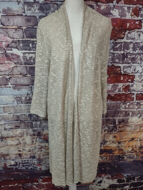 Eileen Fisher Linen Blend Duster Cardigan